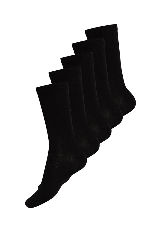 Basic Socks 5-pak bambusstrømper til kvinder sort