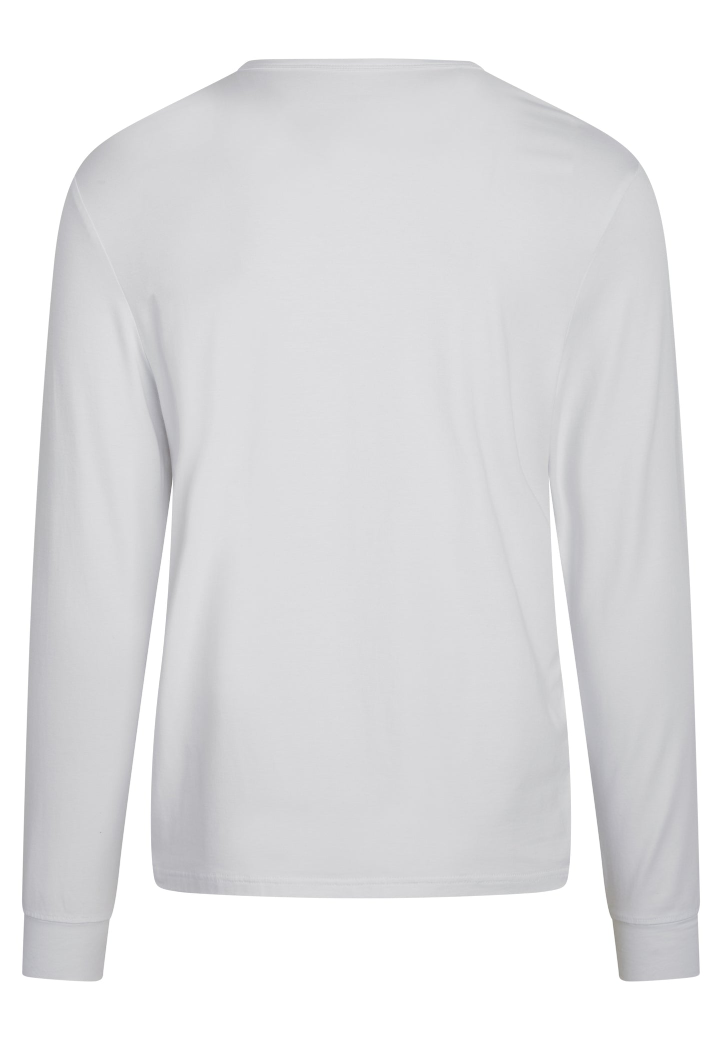 Bambus Langærmet T-shirt til mænd hvid