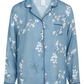 Josephine Pyjamasskjorte lyseblå med print
