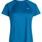 Zebdia Sports t-shirt med bryst print til kvinder cobalt