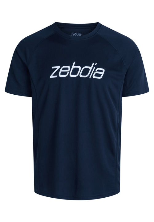 Zebdia Sports t-shirt front print til mænd navy