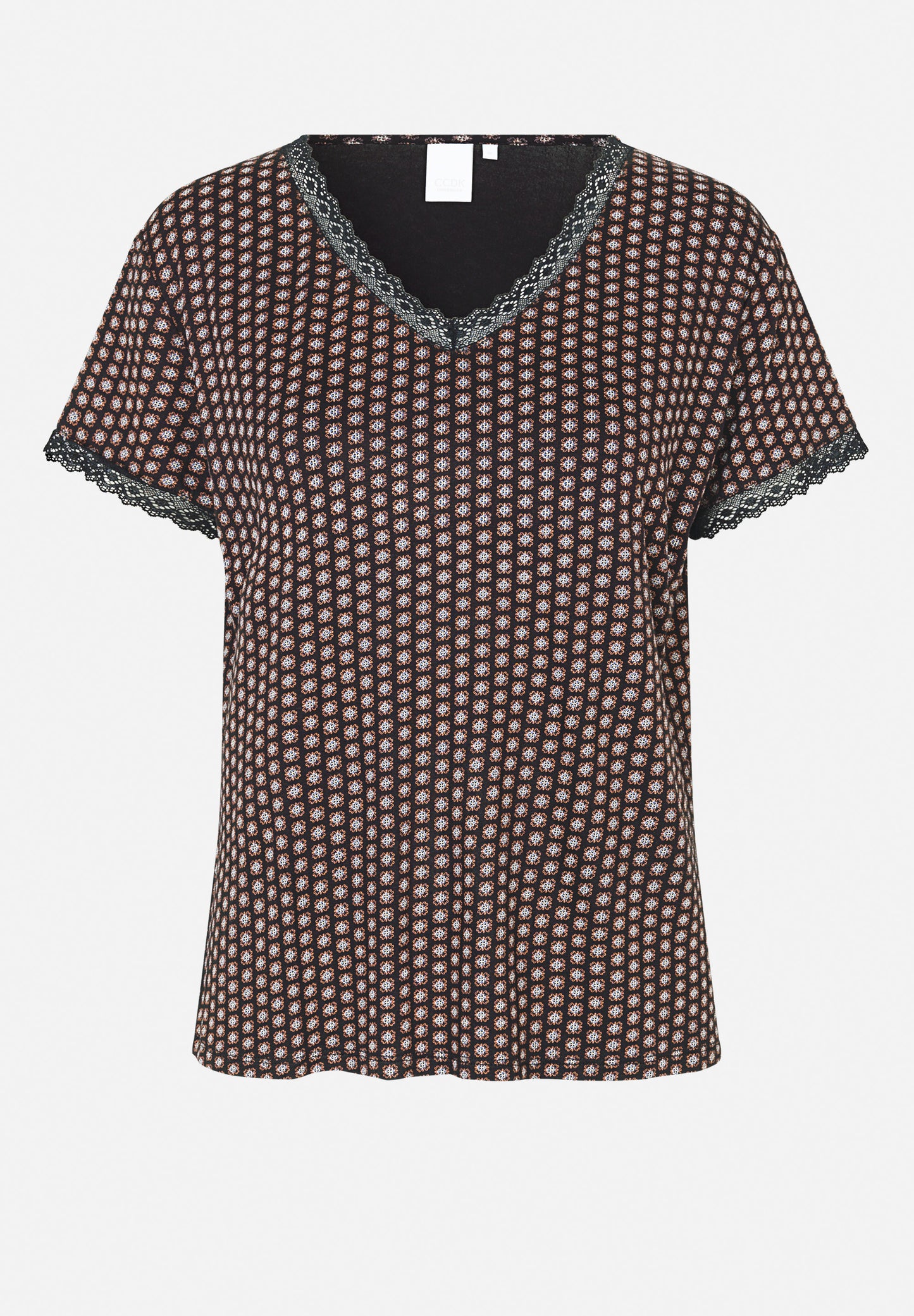 Jacqueline T-shirt Sort med prikker