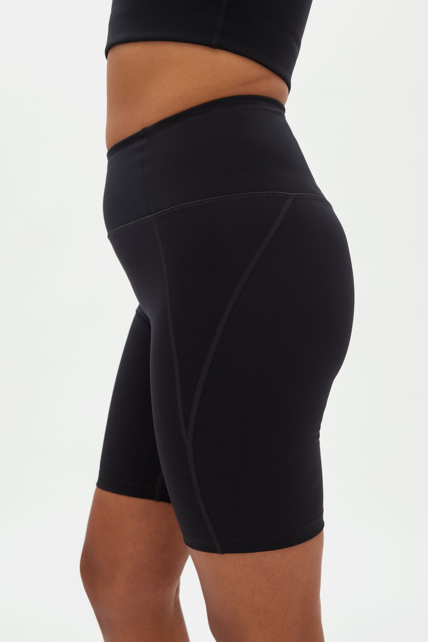 Compressive High-Rise Bike Shorts Black