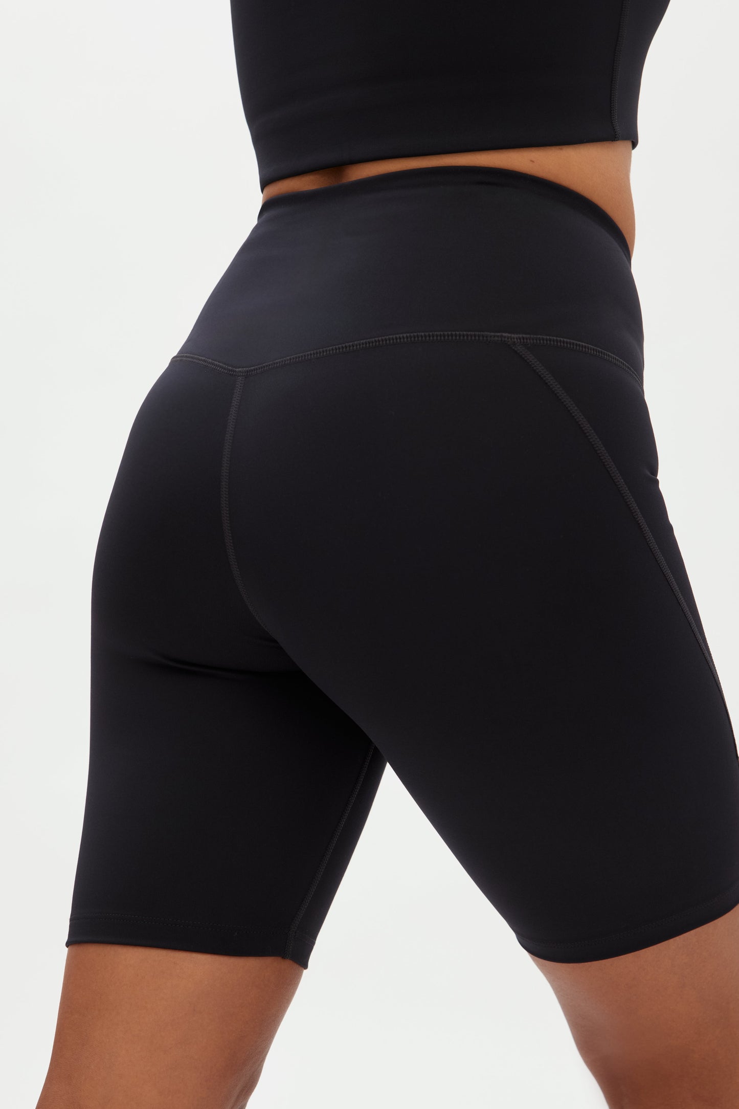 Compressive High-Rise Bike Shorts Black