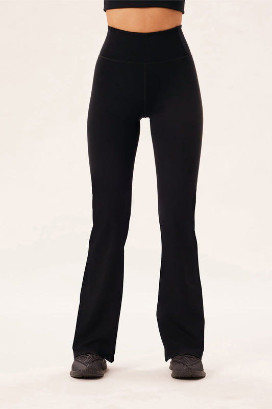 Compressive Flare Legging, Sort