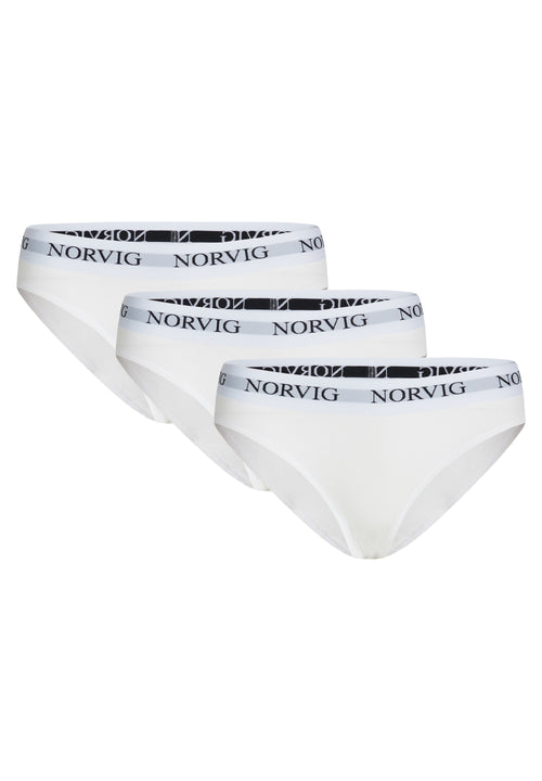 NORVIG 3-pak Bikini Trusser hvid