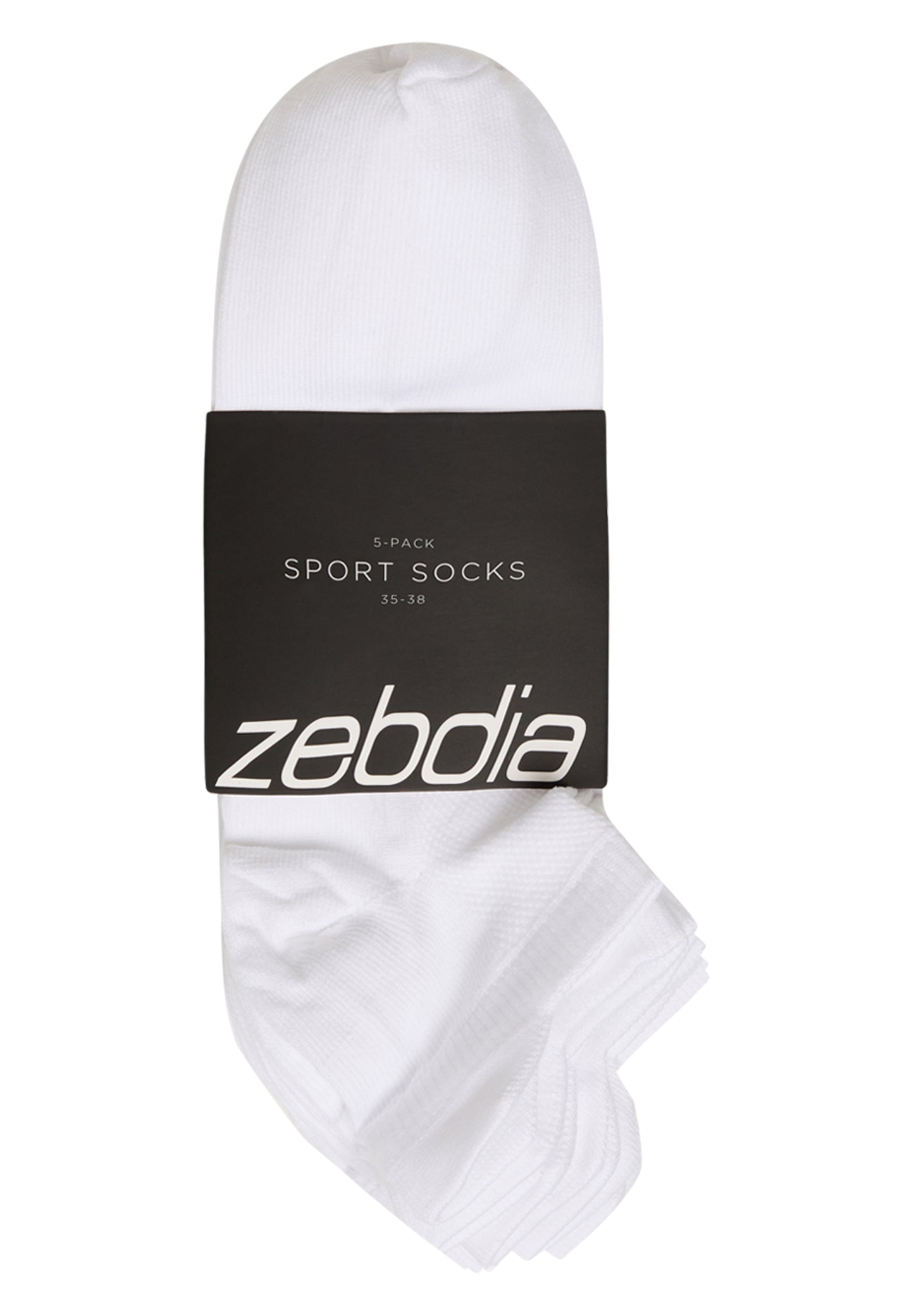 Zebdia 5-pak løbestrømper kvinder hvid