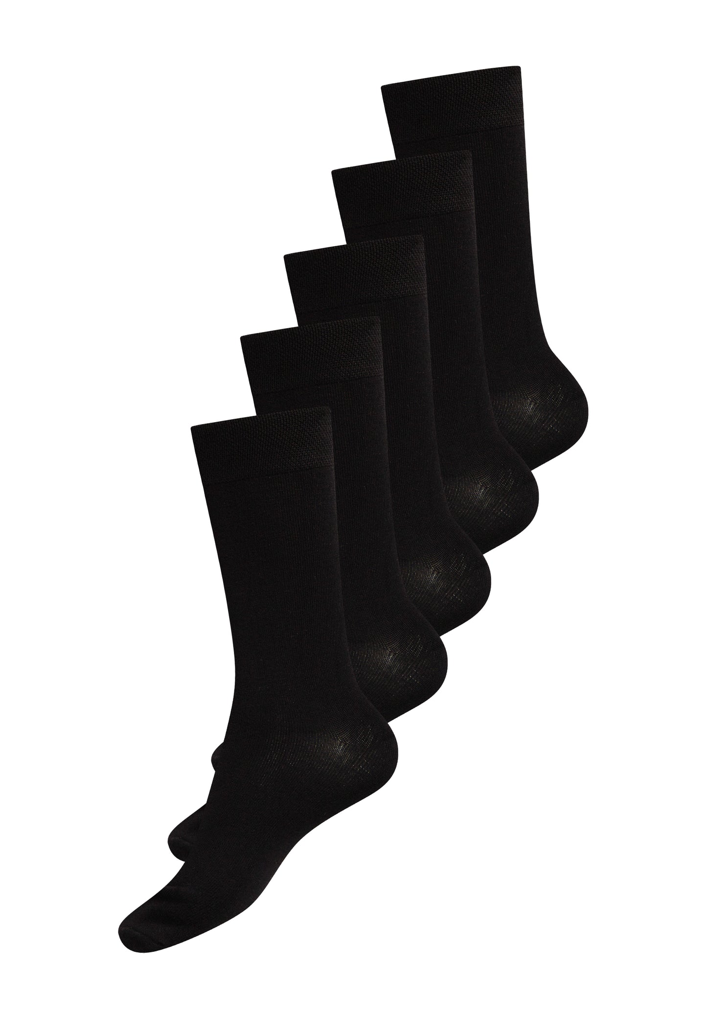 Basic Socks 5-pak bambusstrømper til mænd sort