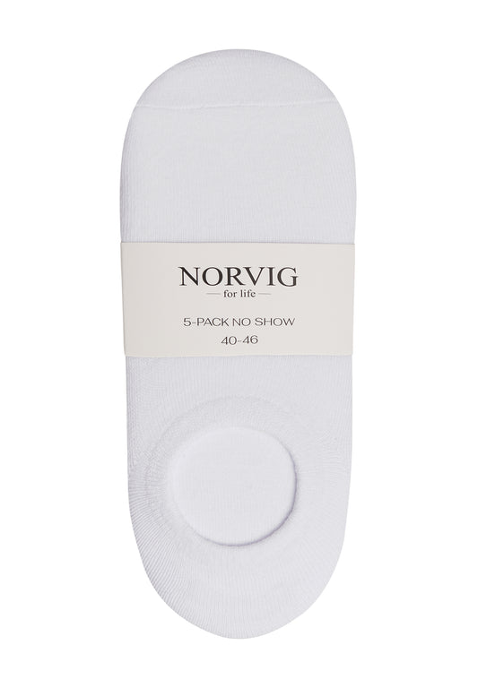 NORVIG No Show 5-pak strømper til mænd hvid