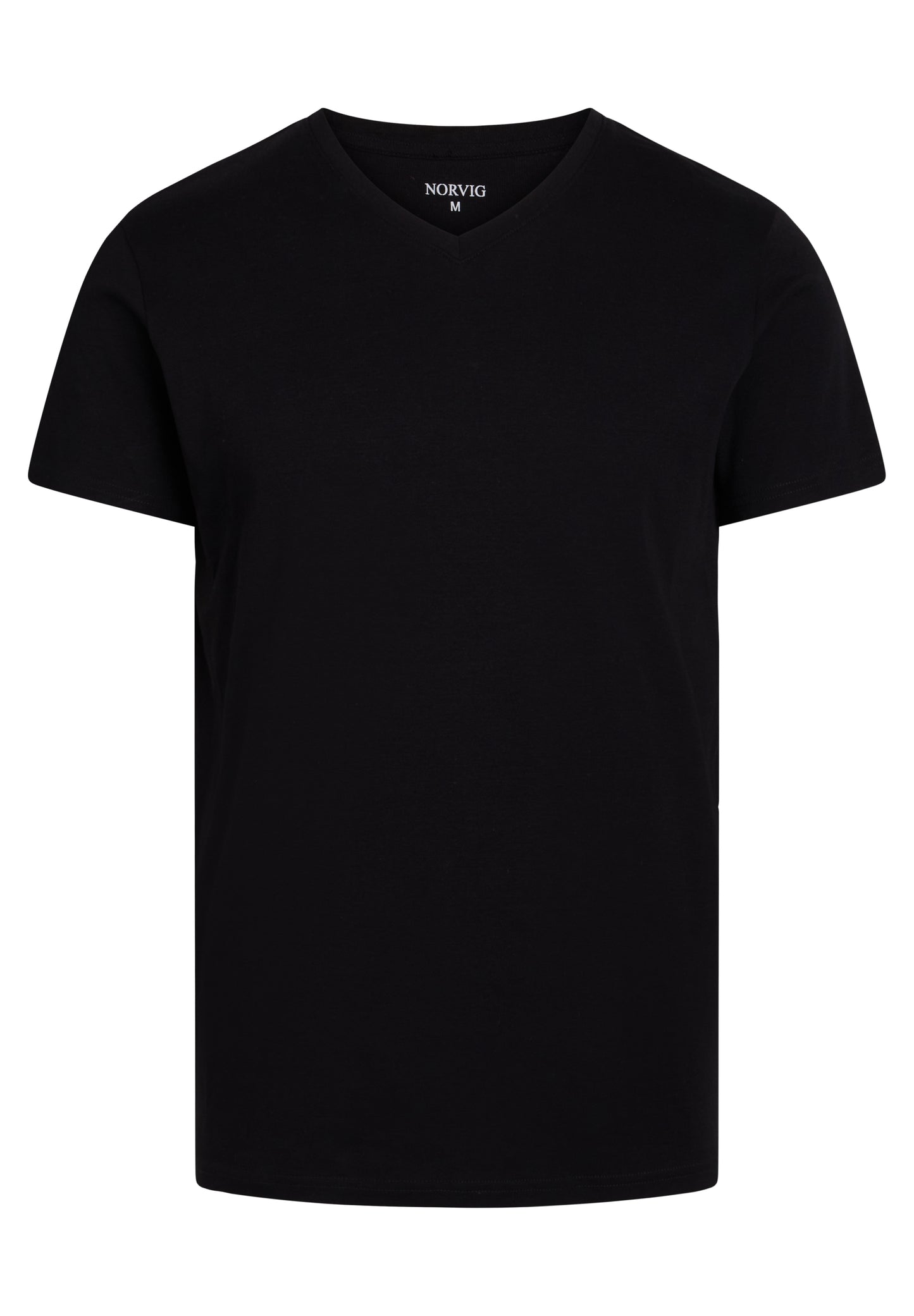 NORVIG V-Neck T-shirt 100% Bomuld til mænd sort