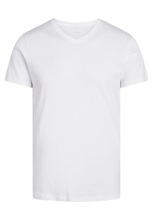 NORVIG V-Neck T-shirt 100% Bomuld til mænd hvid