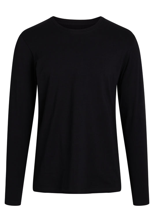 NORVIG O-Neck Langærmet T-shirt til mænd sort