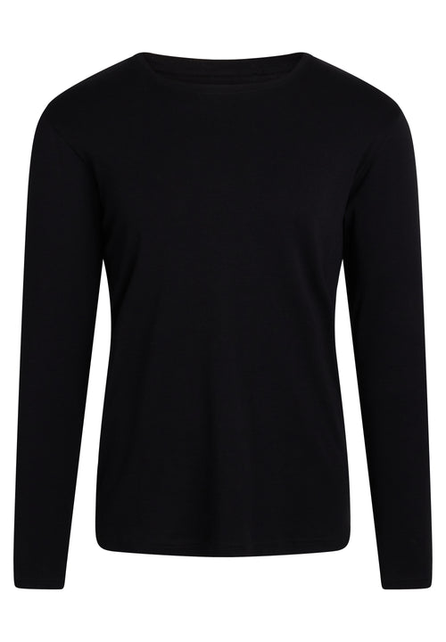 NORVIG Langærmet T-shirt 100% Bomuld til mænd sort