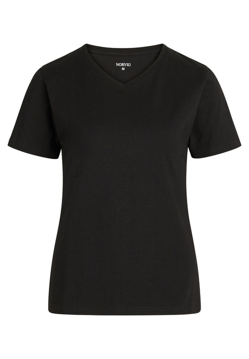 NORVIG V-Neck T-shirt til kvinder sort