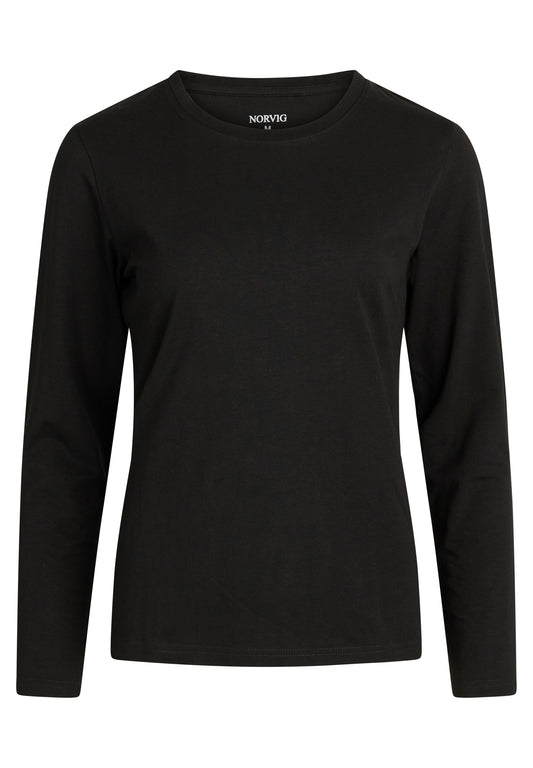 NORVIG Langærmet T-shirt til kvinder sort