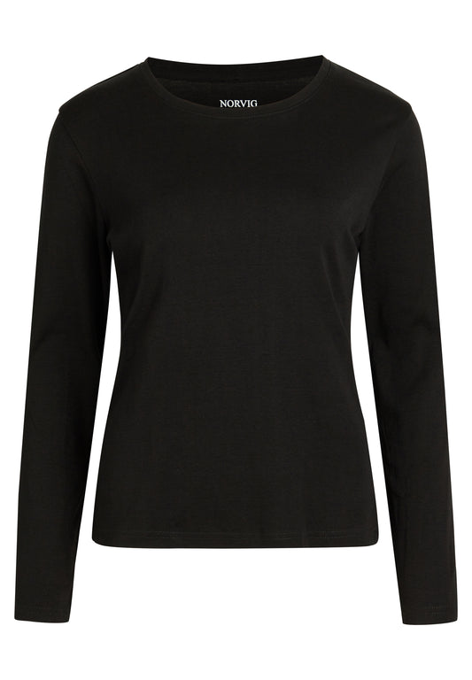NORVIG Langærmet T-shirt 100% Bomuld til kvinder sort