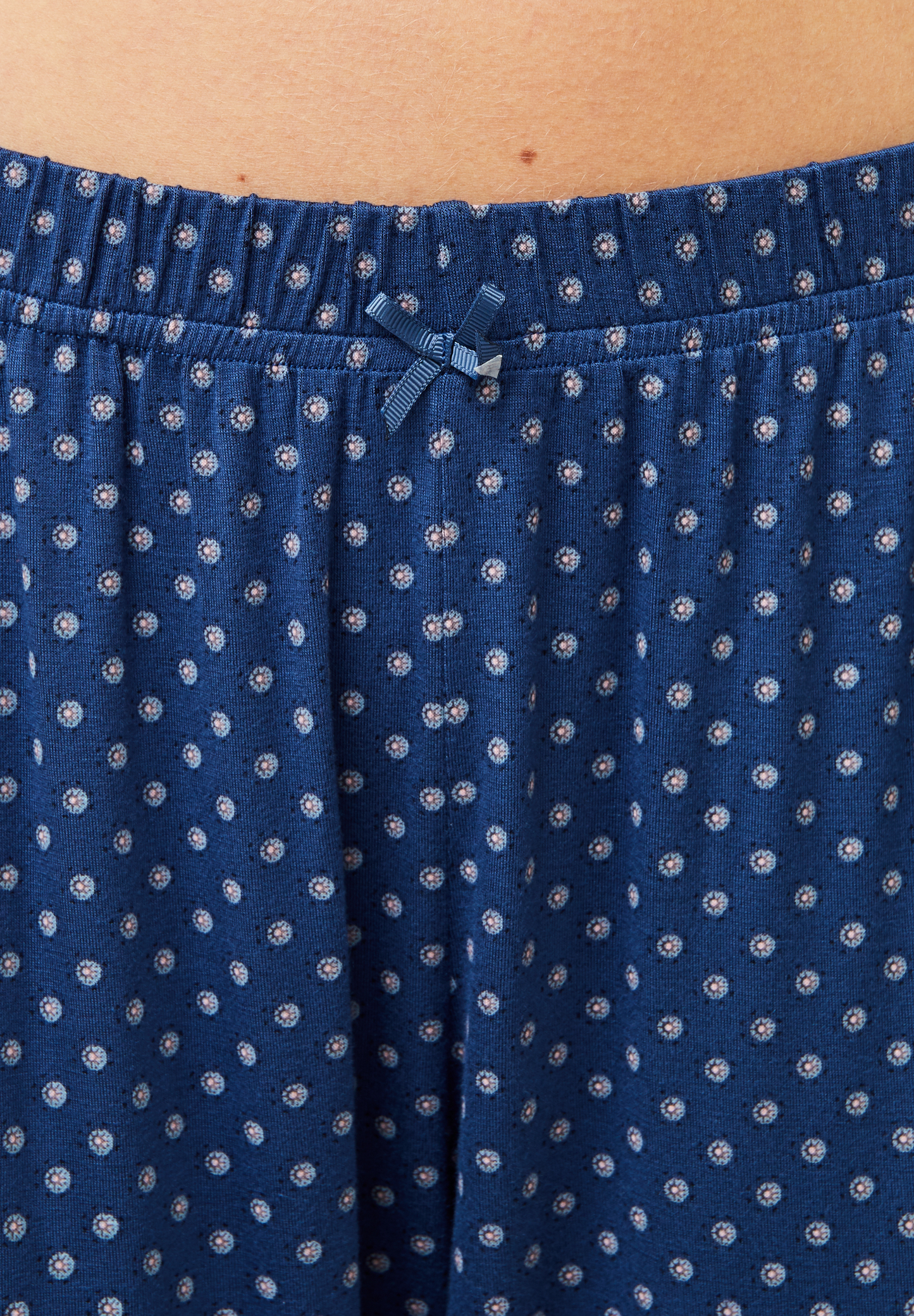 Jasmin Crop Pyjamasbukser med prikker Blå