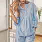 Ninna Pyjamasbluse blå