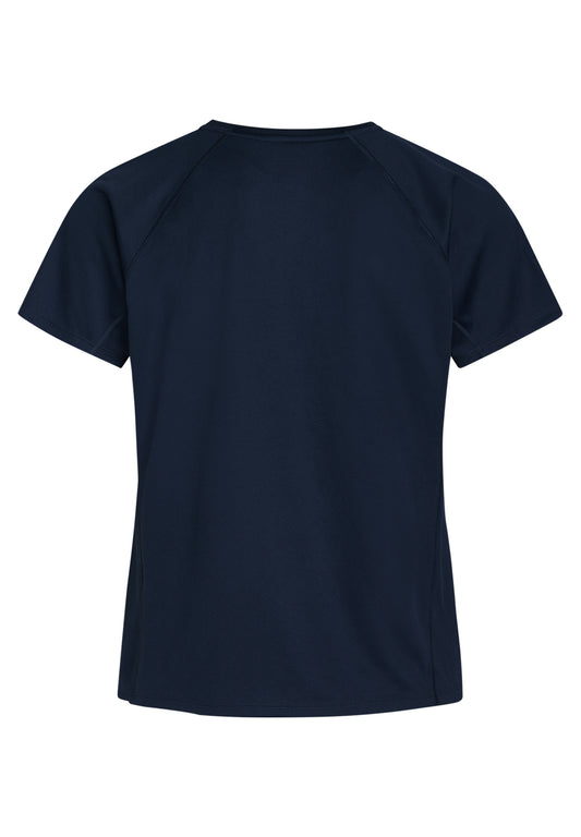 Zebdia Sports t-shirt med bryst print til kvinder navy
