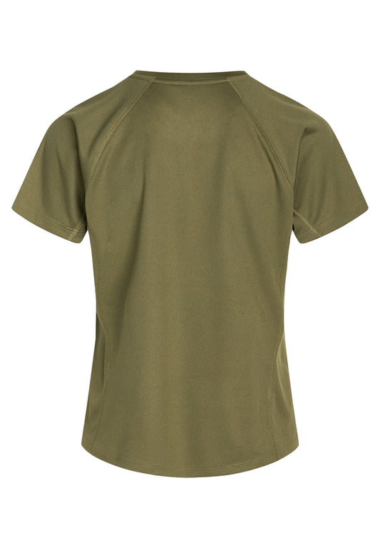 Zebdia Sports t-shirt med front print til kvinder army