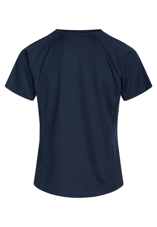 Zebdia Sports t-shirt med front print til kvinder navy