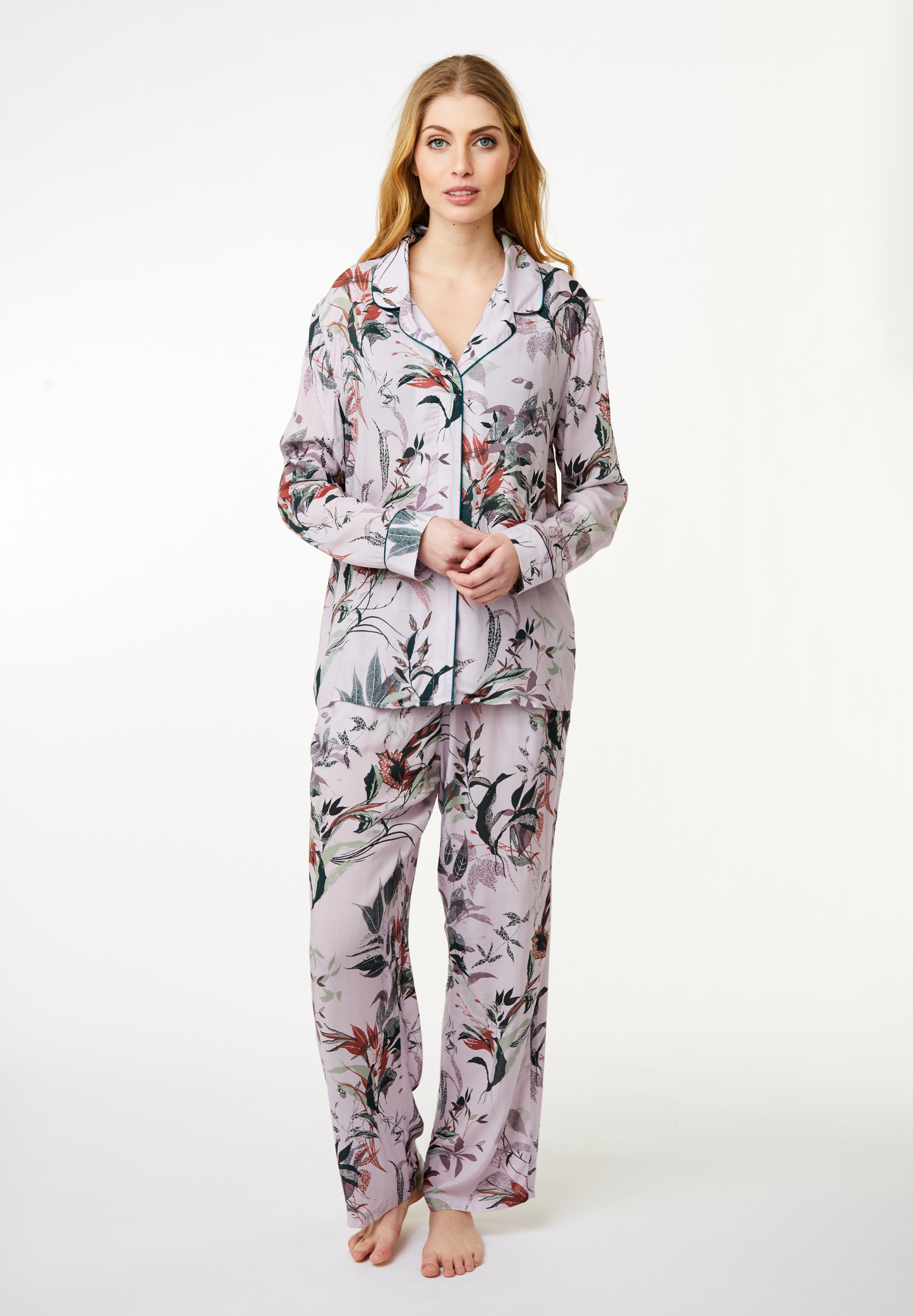 Josephine Pyjamasskjorte med print iris
