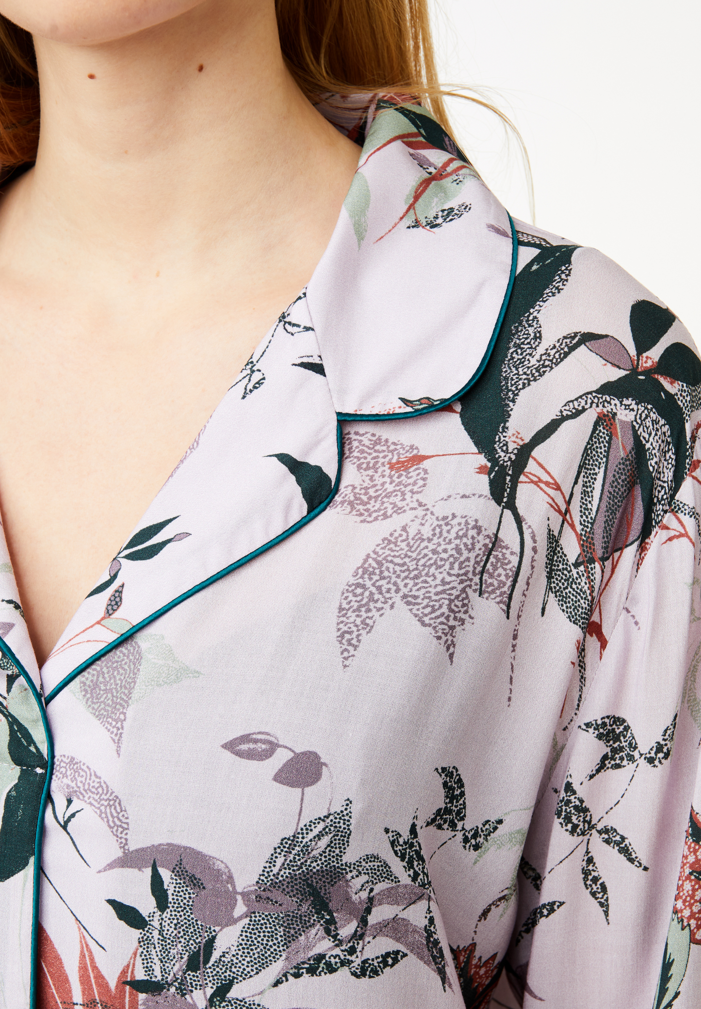 Josephine Pyjamasskjorte med print iris