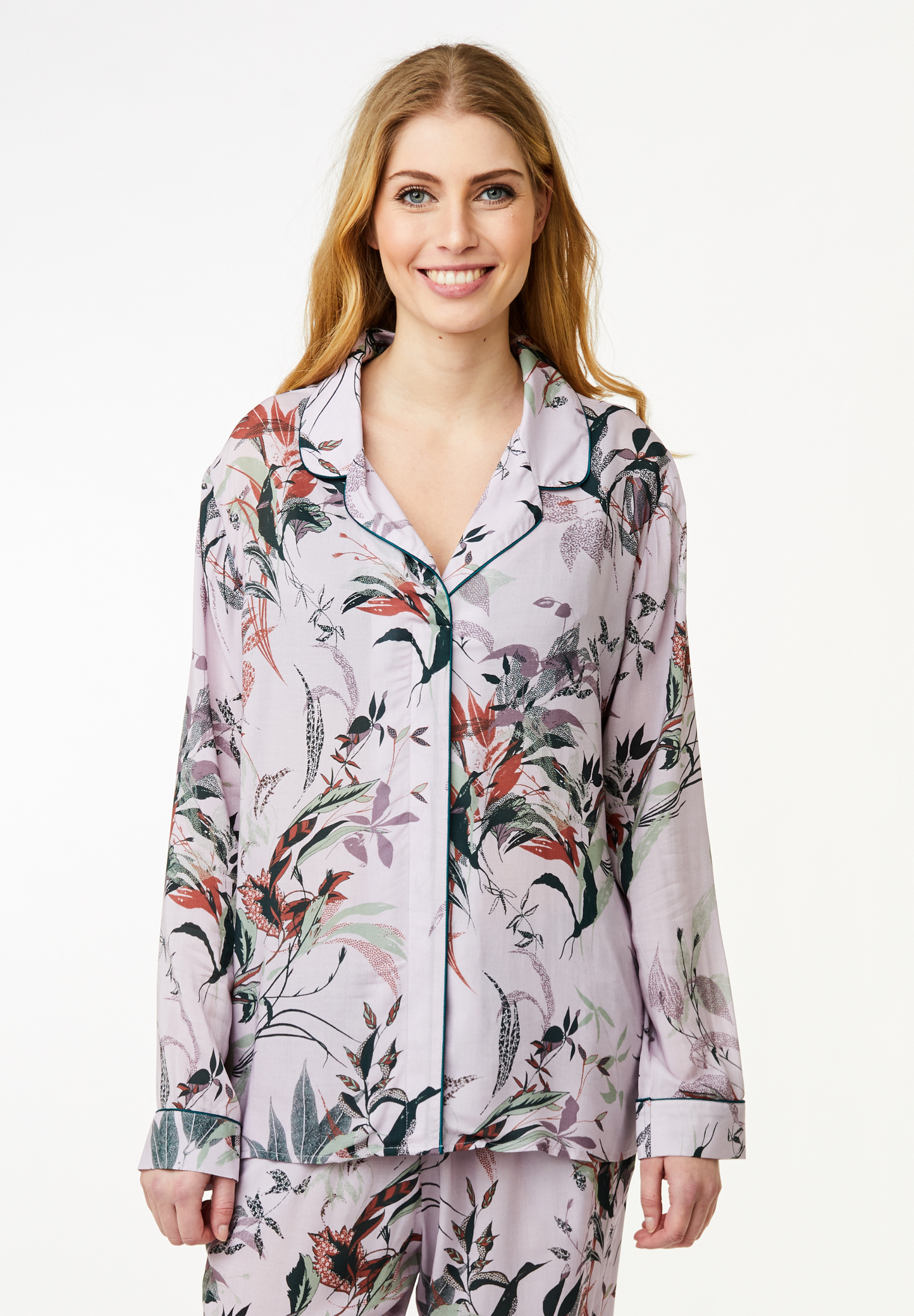 Josephine Pyjamasskjorte med print iris