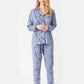 Joy Pyjamasskjorte Lyseblå med print