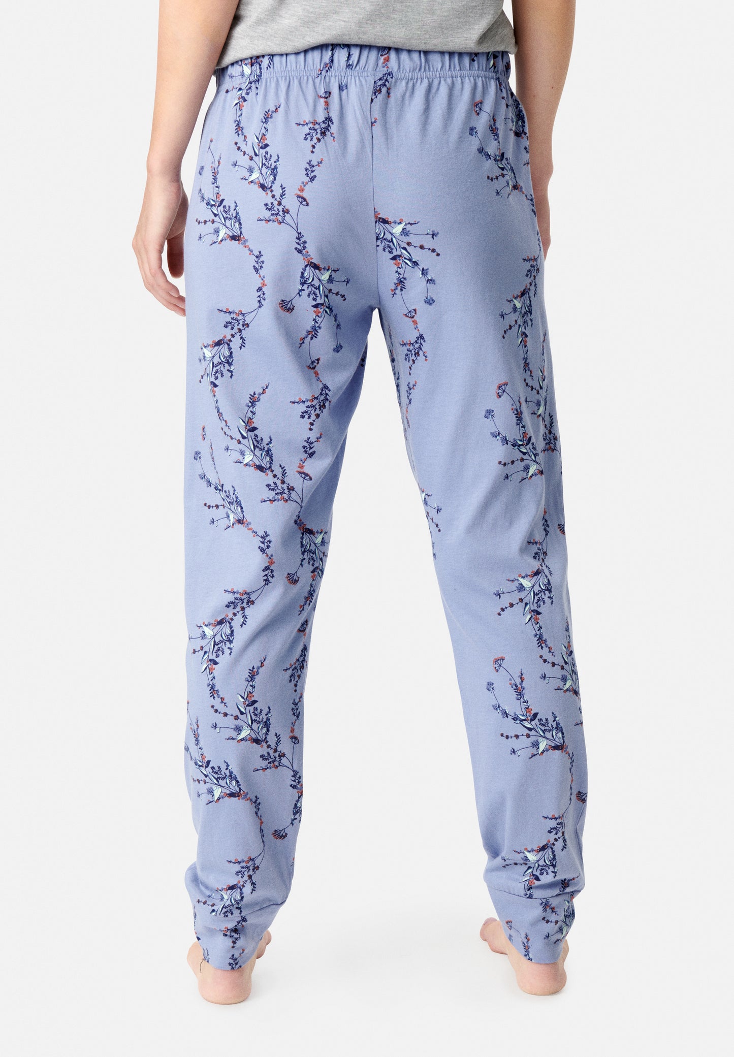 Johanne Pyjamasbukser Lyseblå med print